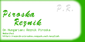 piroska reznik business card